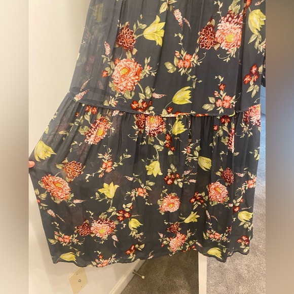 Anthropologie green floral midi - Picture 7 of 9